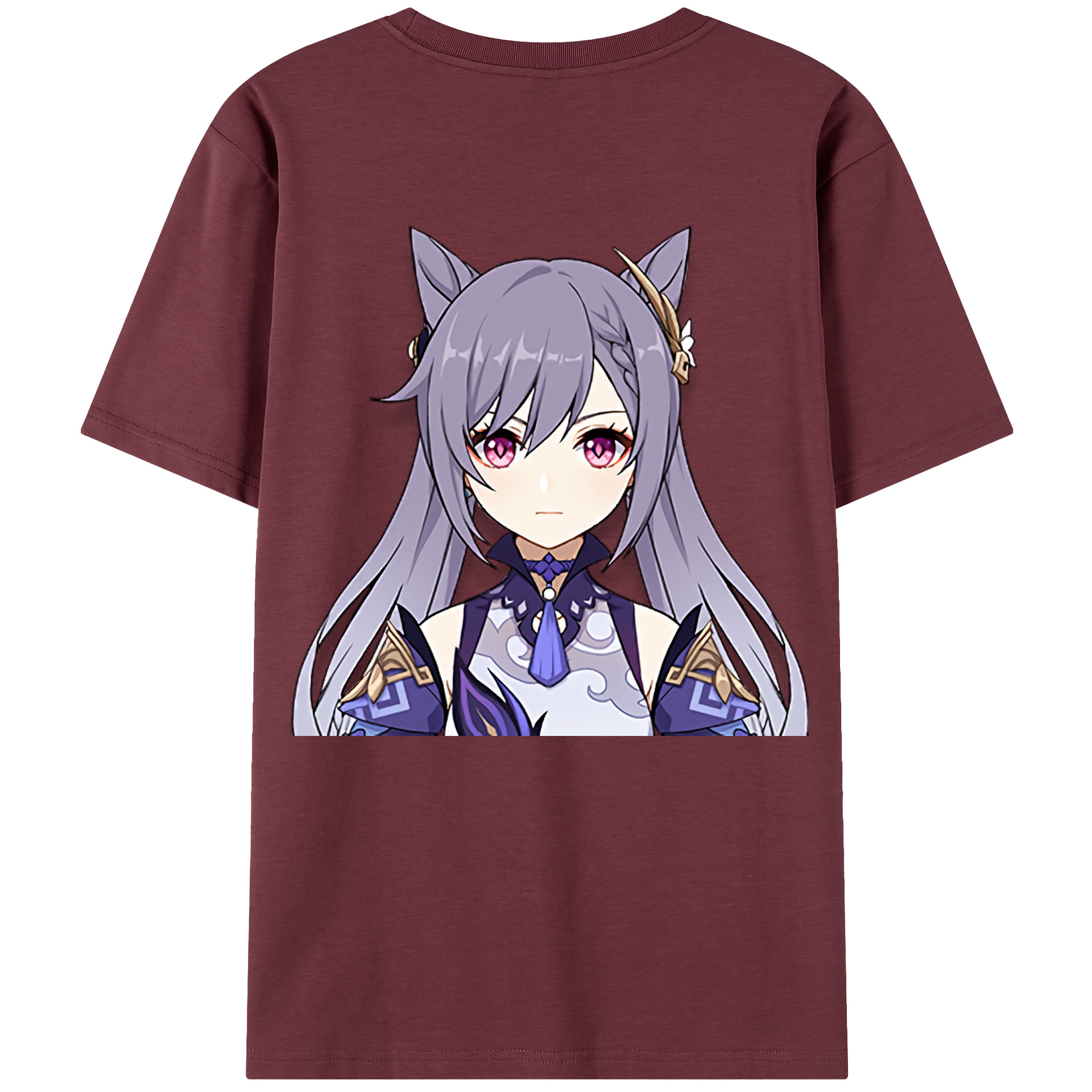 げんし神 刻晴 こくせい genshin Kokusei 綿100％半袖Tシャツ（背面プリント）